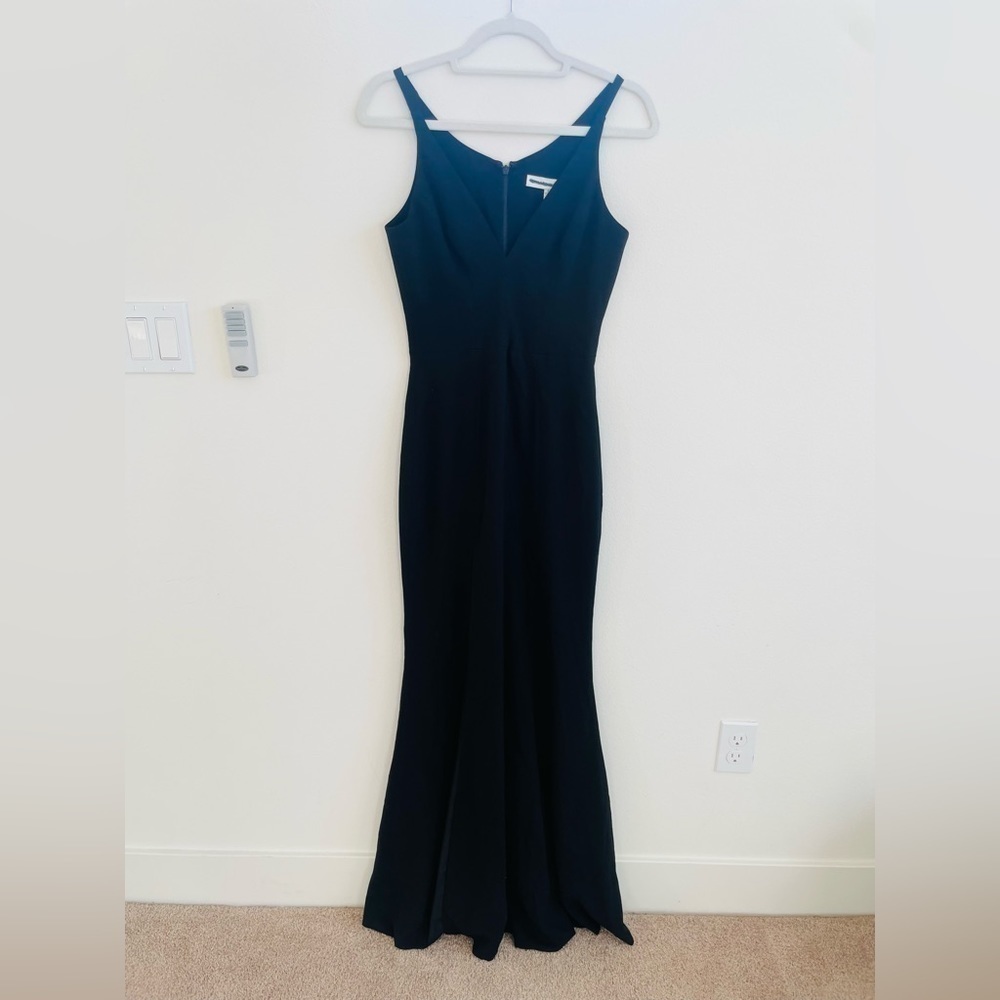 Dress the population Black Iris Slit Crepe Gown Small - Picture 8 of 15